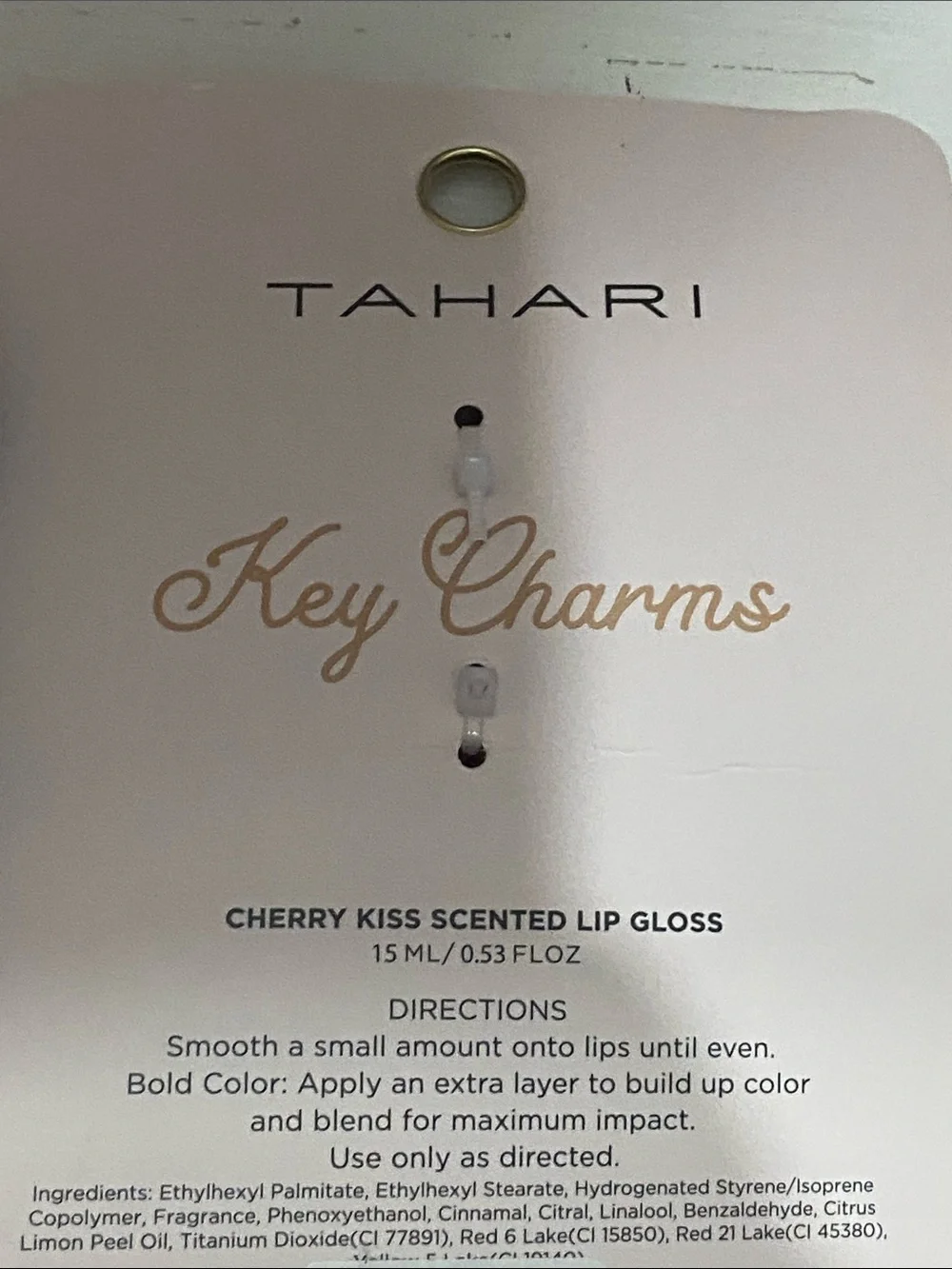 Tahari - Red & Black, Cherry,Pom-Pom & Lip Gloss Bag Charm